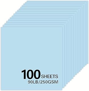 Light Blue Cardstock Paper, 12x12, 100 Sheets