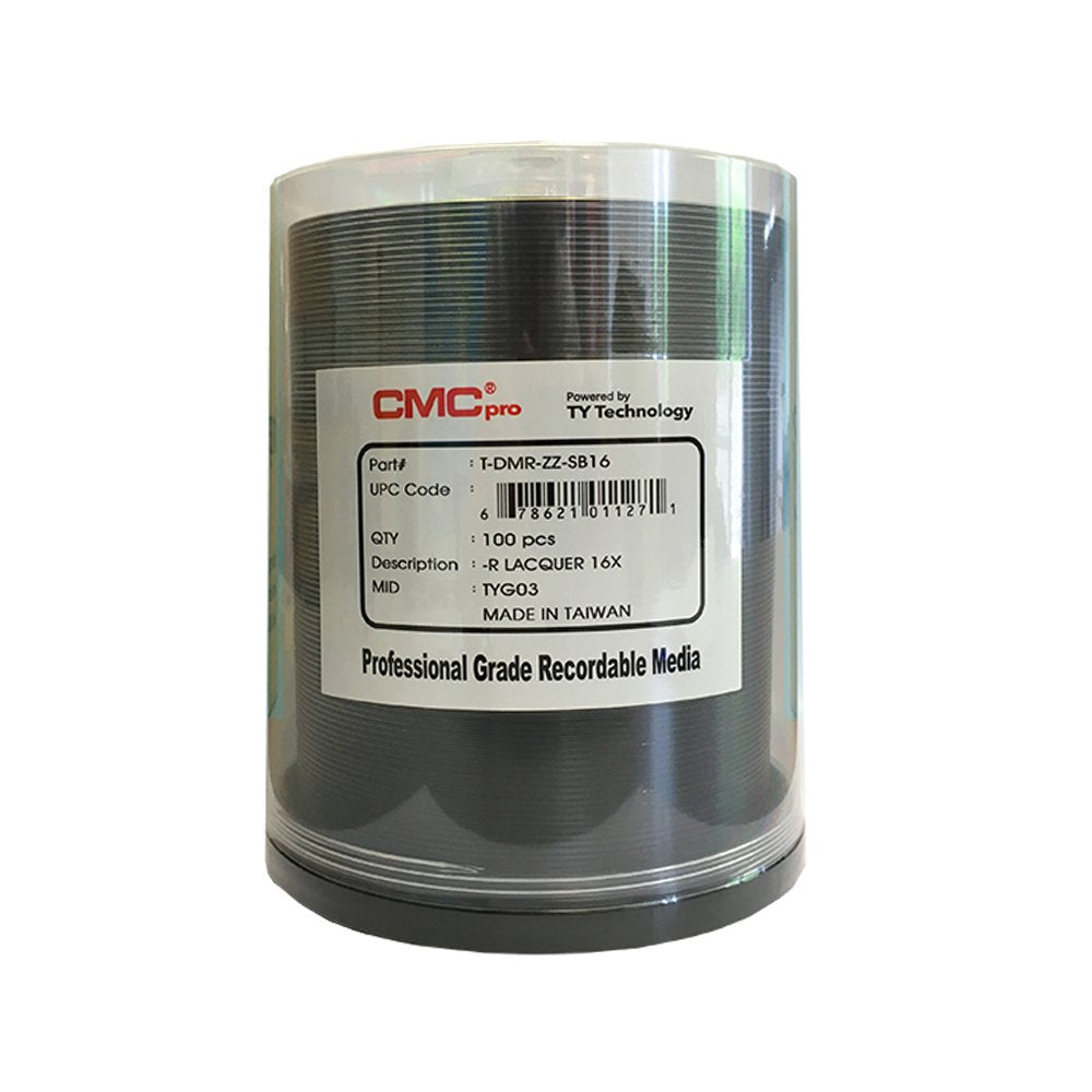 16x 4.7GB DVD-R Silver Thermal in Cake Box - 100 Pack