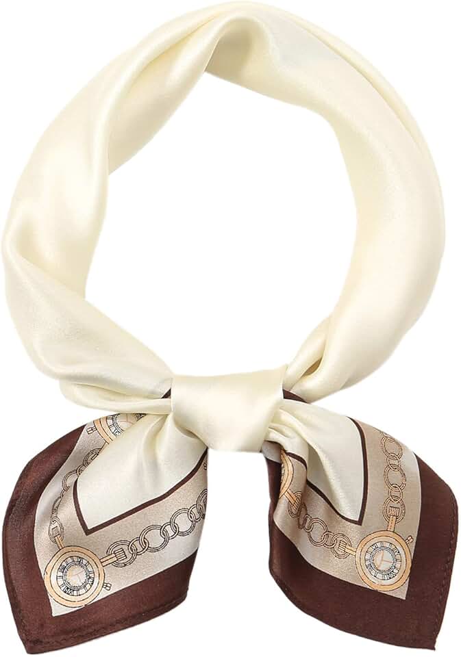 Silk Square Head and Hair Scarf for Women