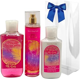 Pink Tie Dye Gift Set with Mist, Lotion, and Shower Gel
