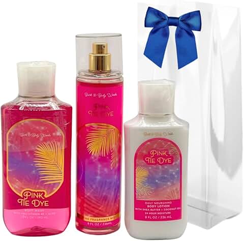 Pink Tie Dye Gift Set with Mist, Lotion, and Shower Gel