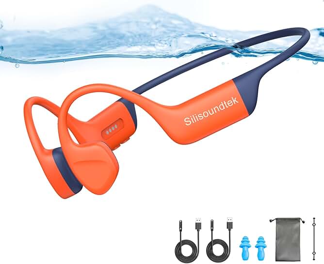 Waterproof Bone Conduction Swimming Headphones with 32GB Storage