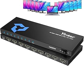 8-Port 4K HDMI Splitter for Multiple Monitors