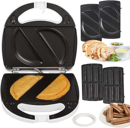 Electric Empanada and Churro Maker with Removable Plates