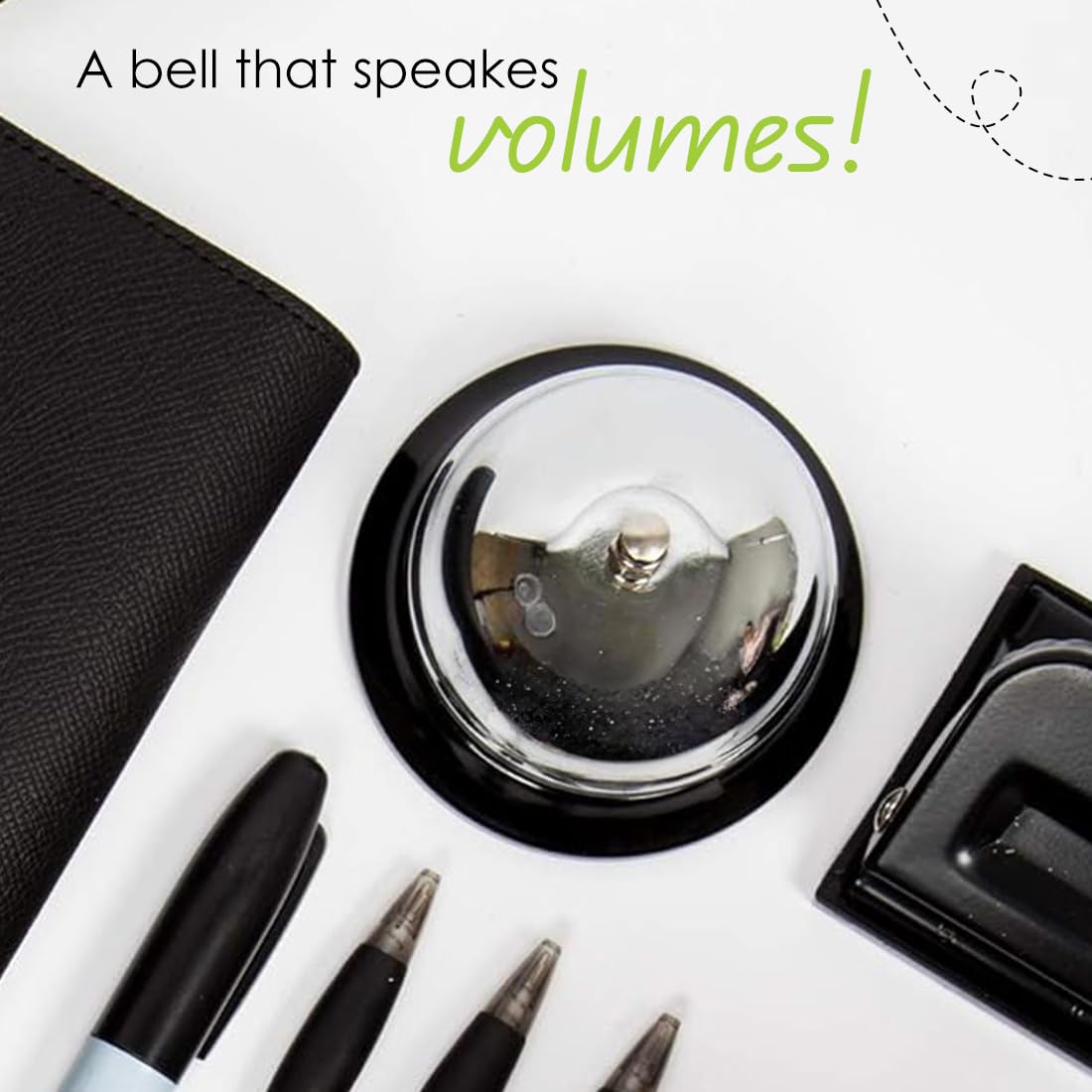 Chrome desk bell for reception and service counters