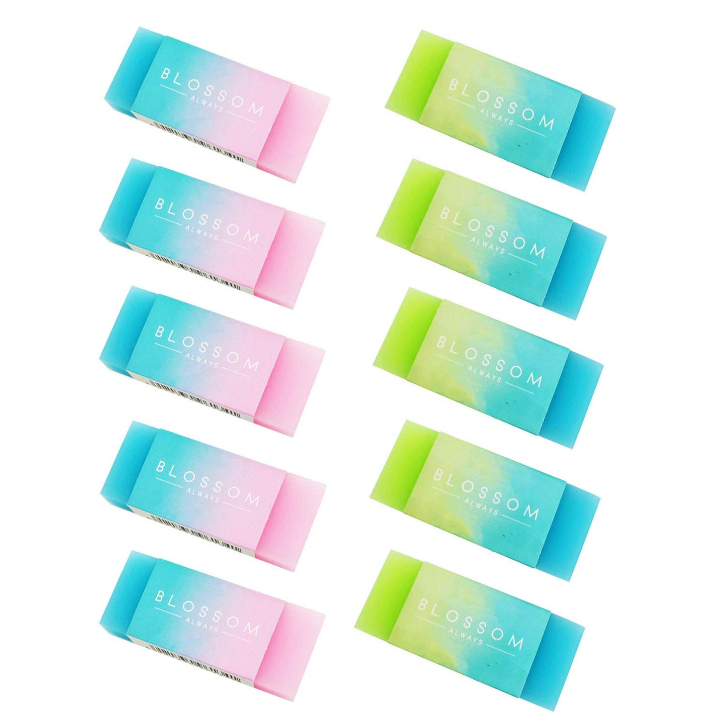 Set of 10 Colorful Fruit Scented Erasers