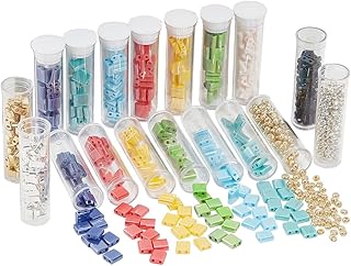 790-Piece Tila Beads Set with 10 Colors and 3 Sizes