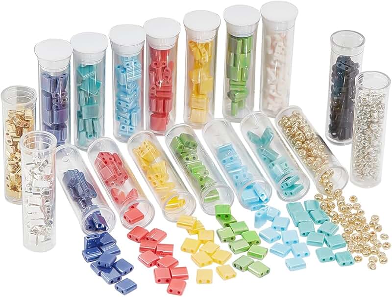 790-Piece Tila Beads Set with 10 Colors and 3 Sizes
