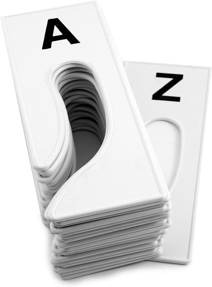 Rectangular A to Z Garment Rack Dividers