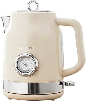 1.7L Stainless Steel Electric Kettle with Temperature Gauge