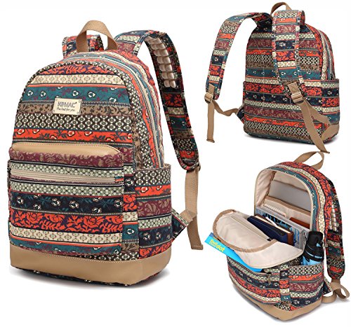 Bohemian Laptop Backpack with Cushioned Straps for Up to 15.6 Inch Laptop