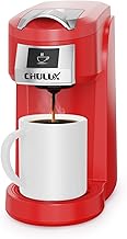 Single Serve Coffee Maker with One Button in Red
