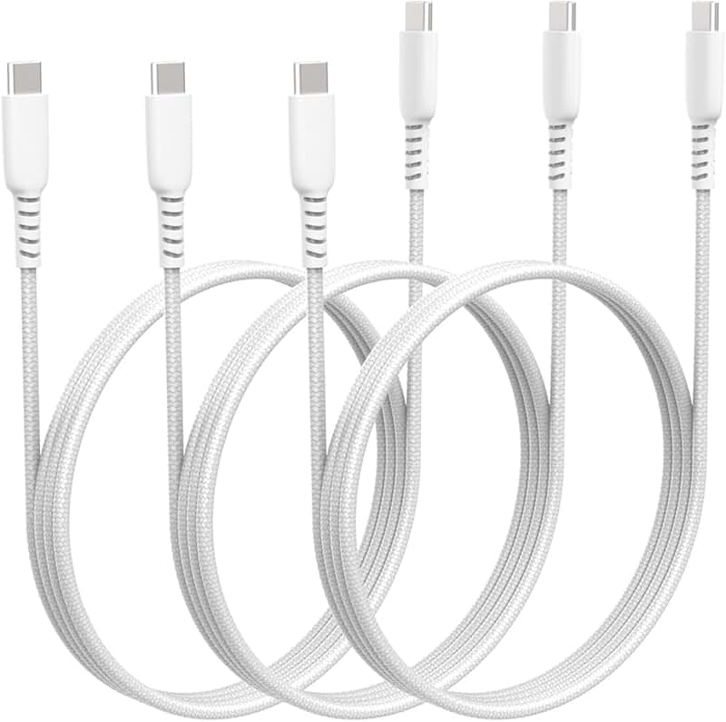 3-Pack 3Ft USB C to USB C Charging Cables