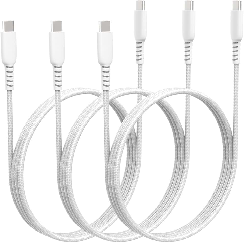 3-Pack 3Ft USB C to USB C Charging Cables