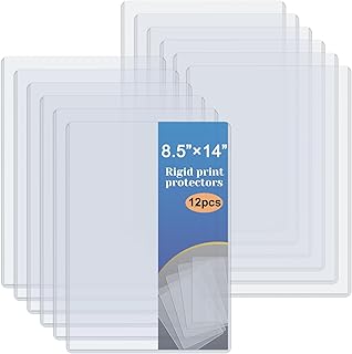 12 Clear Waterproof Rigid Plastic Document Protectors