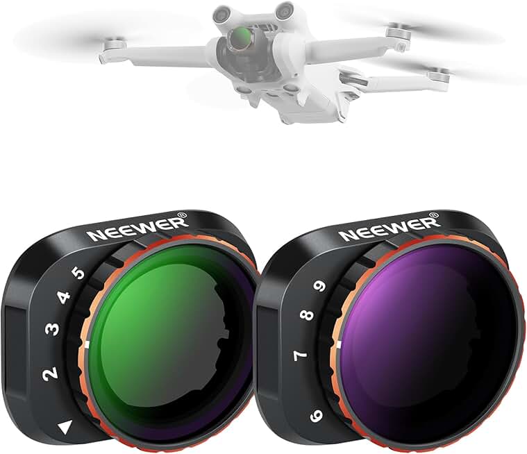 Variable ND Filter Set for Drone Camera, ND2-512, HD Glass