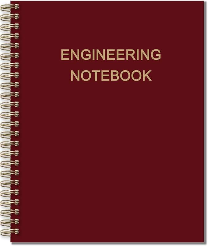 8x10 Engineering Graph Notebook with Grid Pages