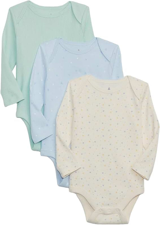 Unisex Baby Body Suit Pack, Crystal Mint, 3-6 Months
