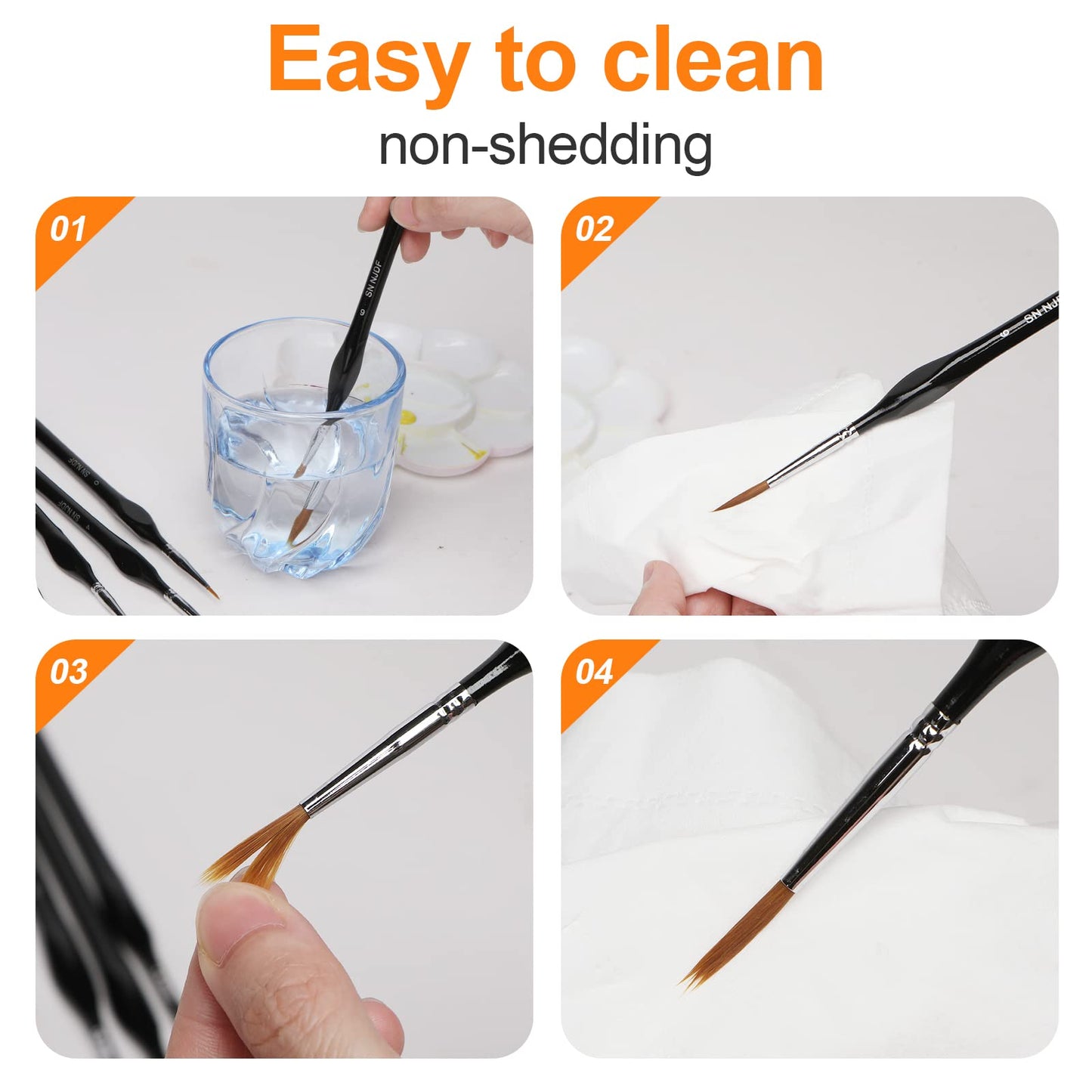 Fine Detail Paint Brush Set for Miniatures and Art