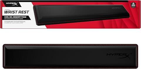 Full-sized ergonomic keyboard wrist rest with cooling gel and memory foam