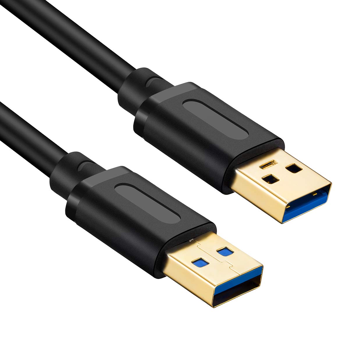 USB 3.0 A to A Male Cable 3Ft,USB to USB Cable USB Male to Male Cable USB Cord with Gold-Plated Connector for Hard Drive Enclosures, DVD Player, Laptop Cooler (3Ft/1M)