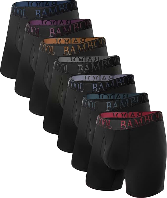 Men's breathable moisture-wicking boxer briefs, no ride-up, multipack