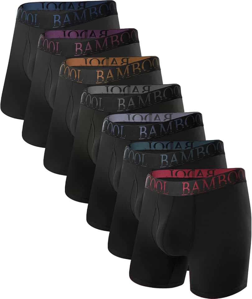 Men's breathable moisture-wicking boxer briefs, no ride-up, multipack