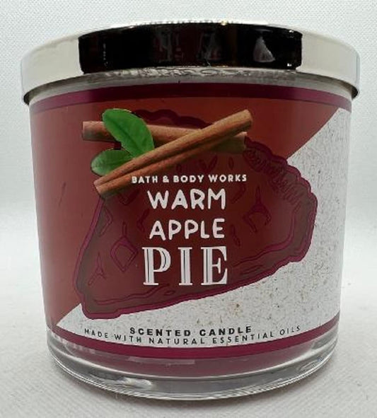 3 Wick Scented Candle Warm Apple Pie 14.5 Ounce