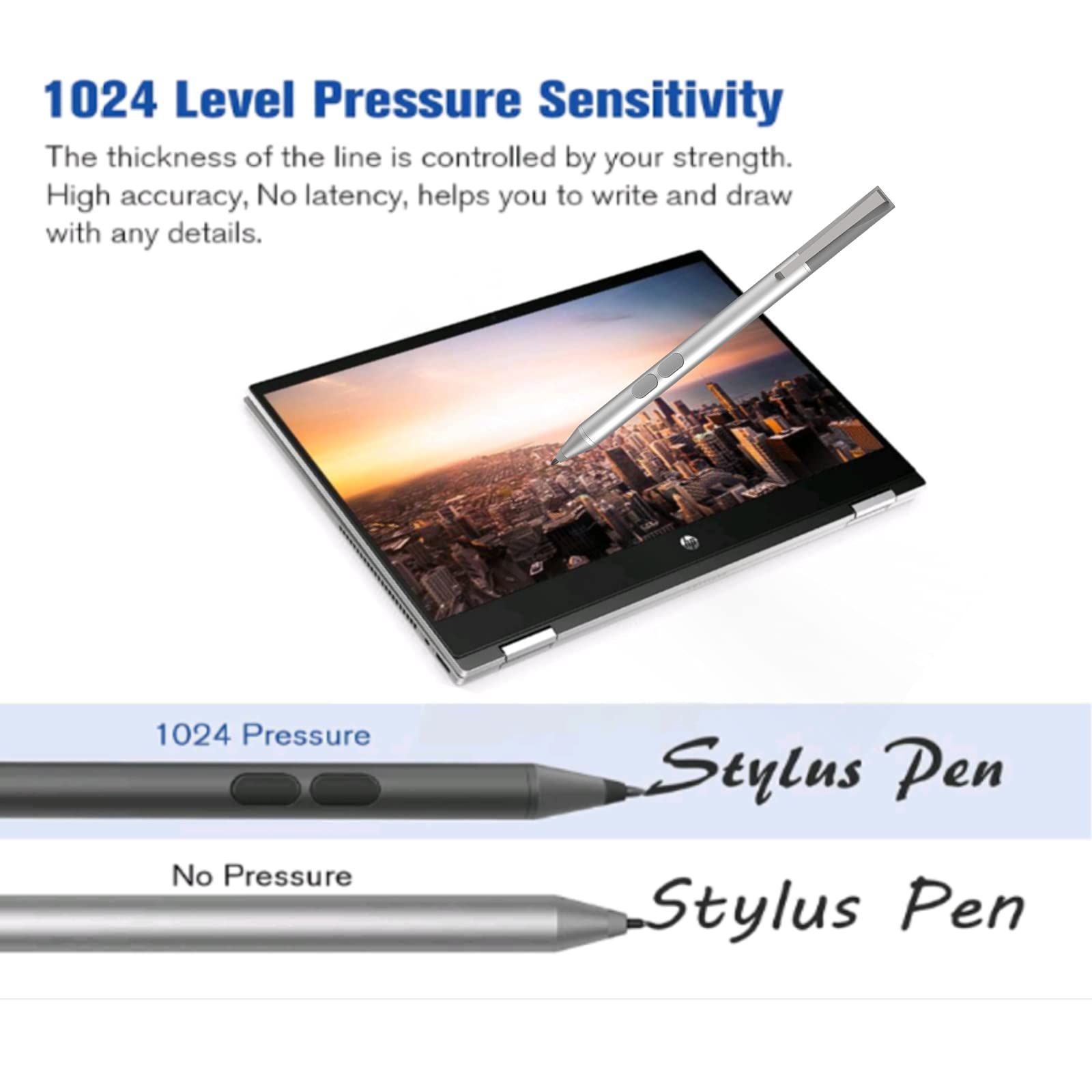 Stylus Pen for HP Pavilion x360 Touchscreen Laptop Pencil,HP Pavilion x360 11m-ad0 14M-ba0 14-cd0 15-br0;HP Envy x360 15-bp0,x360 15-cn0,X2 12-e0xx,X2 12g0xx;HP Spectre x360 13-ac0xx 15-blxxx