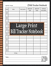 Large Print Monthly Bill Payment Organizer