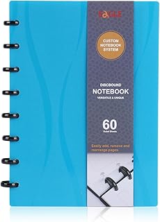 Blue Junior Size Discbound Notebook with 60 Ruled Pages