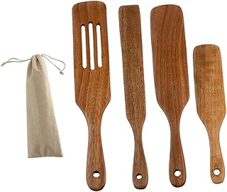 Wooden Kitchen Utensil Set with Long Handles