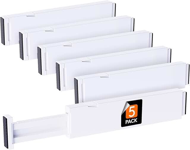 Adjustable Drawer Organizers for Clothes and Storage