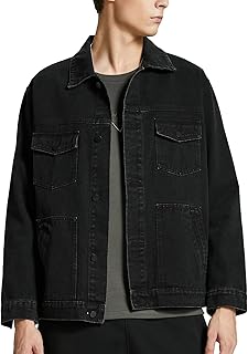Men's Vintage Denim Trucker Jacket for Autumn and Winter