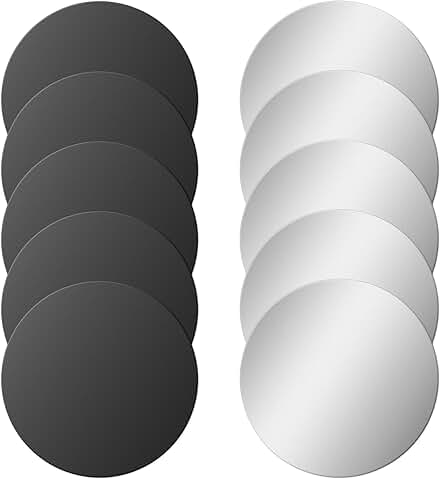 10 Pack Thin Metal Plates for Magnetic Mounts