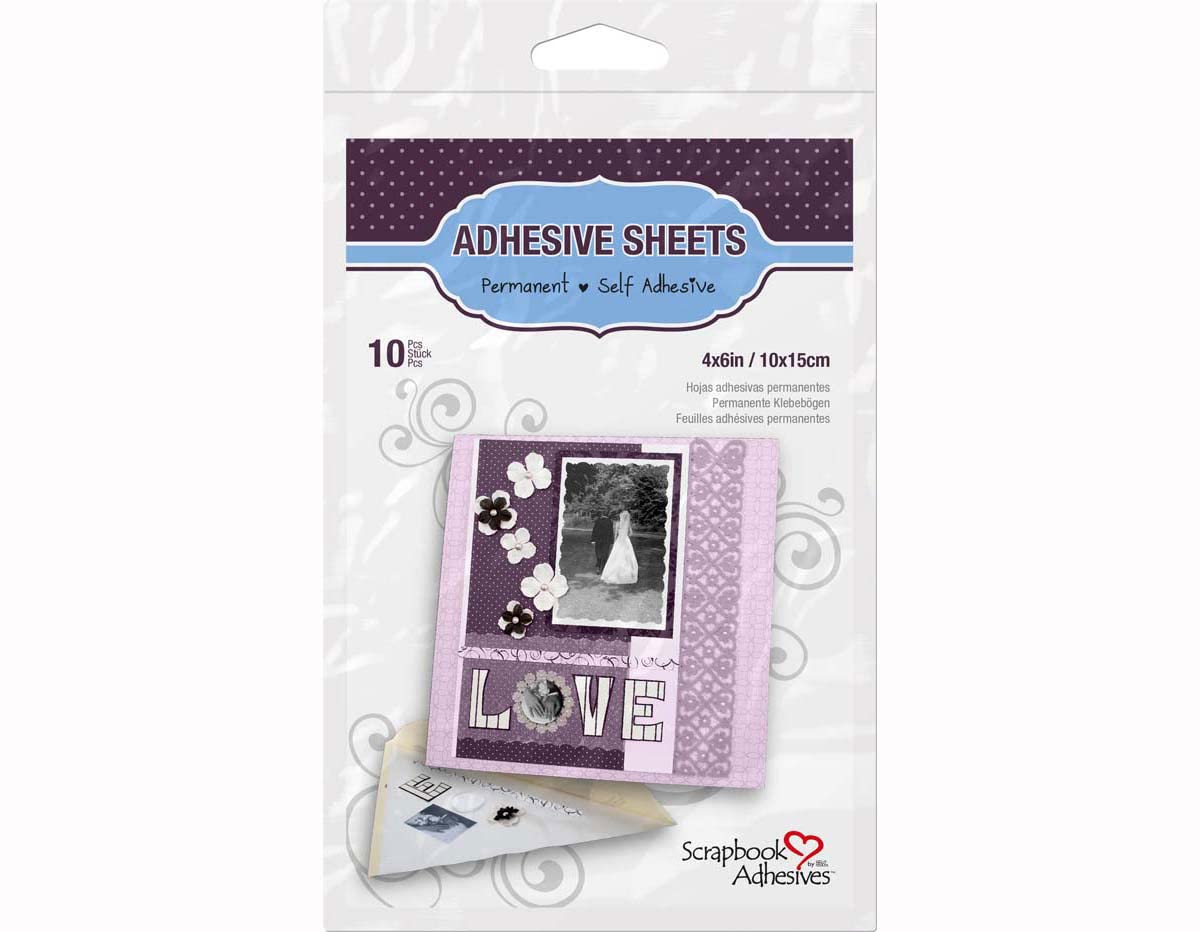 10-Pack 3L Adhesive Sheets 4x6 Inches