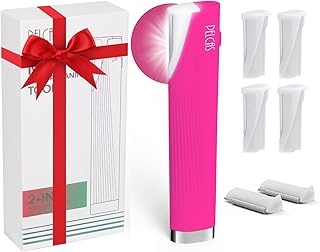 Electric dermaplaning kit with LED light and blades