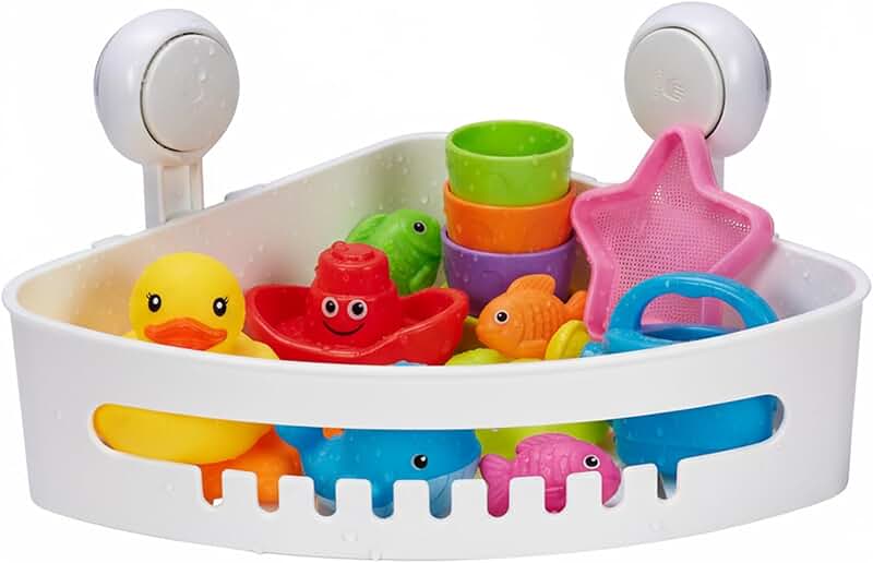 Bath Toy Storage Organizer with Drain Holes