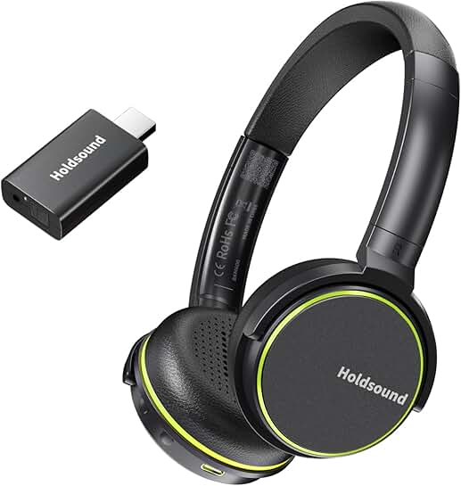 Wireless TV Headphones for Seniors with Multi-Output Transmitter