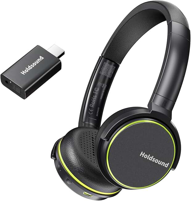 Wireless TV Headphones for Seniors with Multi-Output Transmitter