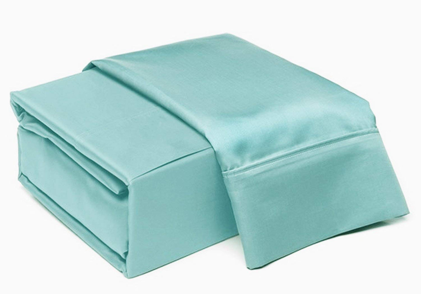 6 Piece Thread Count 100% Cotton Sheet Set, King, Aqua