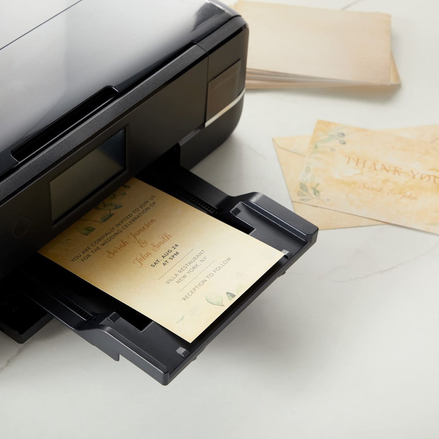 Set of 60 Vintage Style Paper Postcards with Envelopes