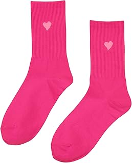 Women's Casual Heart Print Crew Socks