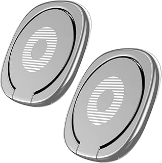 Glossy Rounded Edges Phone Ring Holder Stand, 360° Rotation