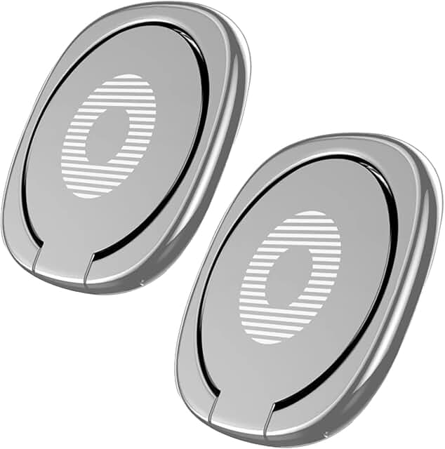 Glossy Rounded Edges Phone Ring Holder Stand, 360° Rotation