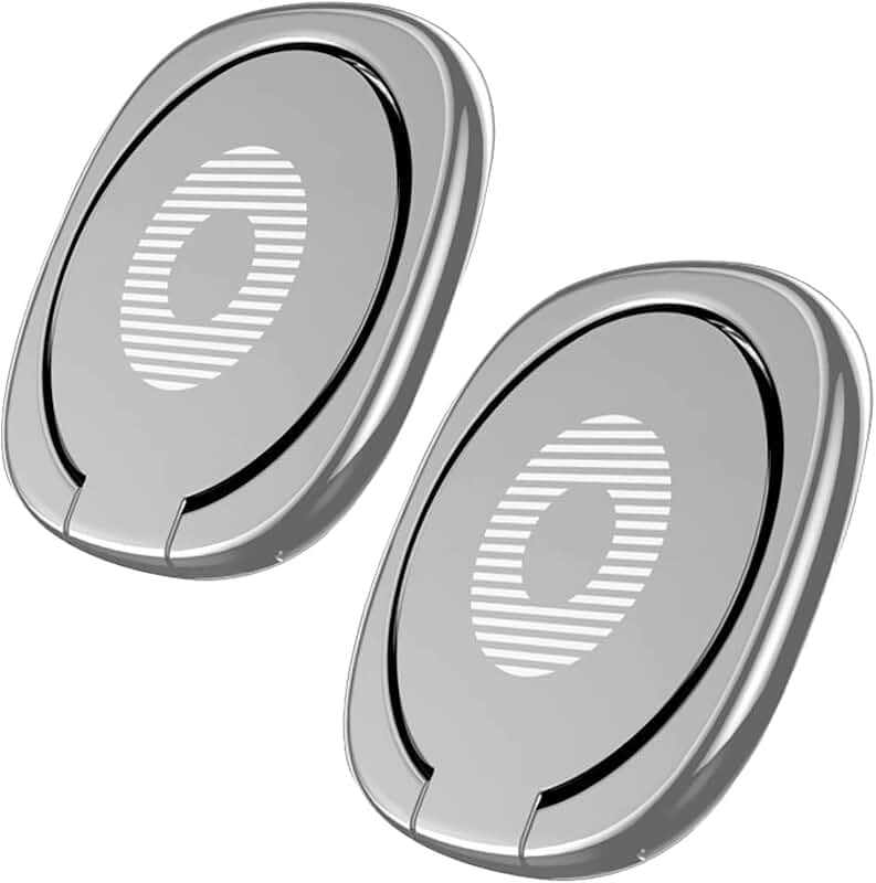 Glossy Rounded Edges Phone Ring Holder Stand, 360° Rotation