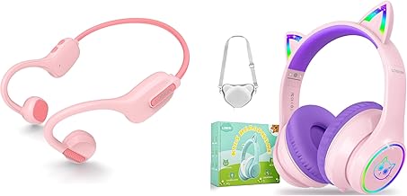 Kids Bluetooth Over Ear Headphones with Mic and LED Lights