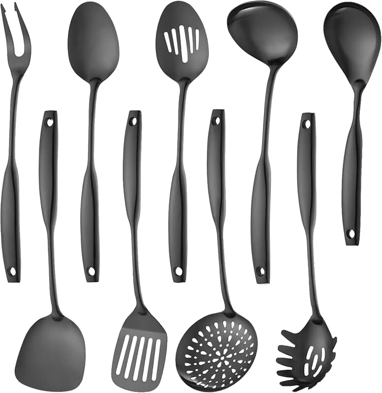 Wooden Cooking Utensil Set with Spoons and Spatulas