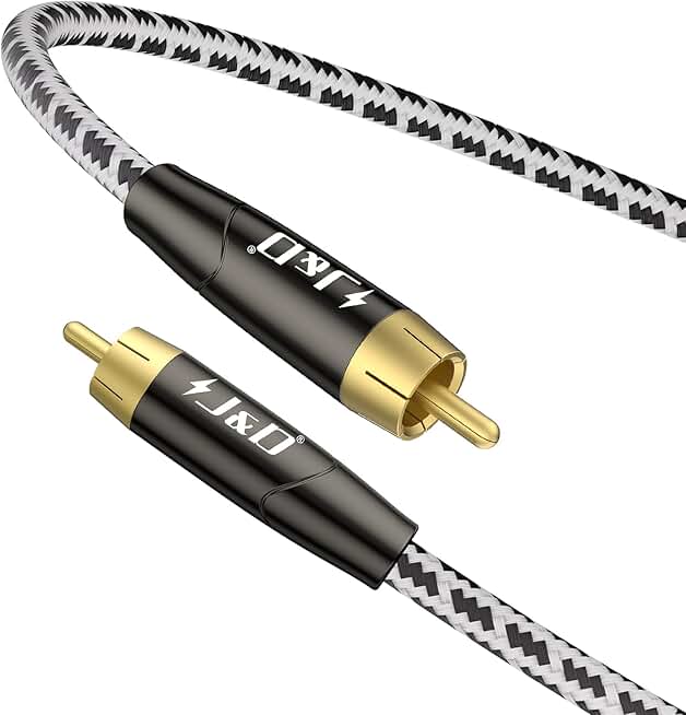 5 ft RCA to RCA Audio Cable with Gold Plated Connectors