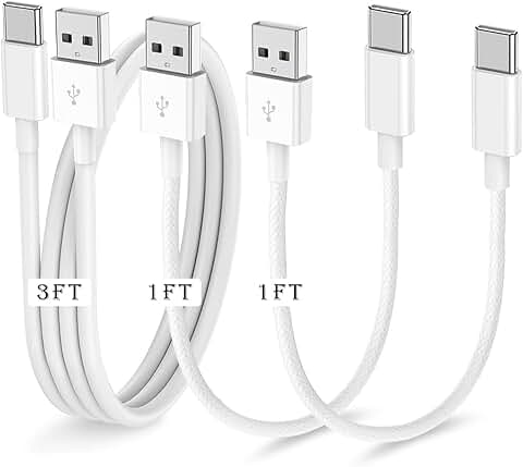 Carplay and charging cable for iPhone and iPad, 3-pack